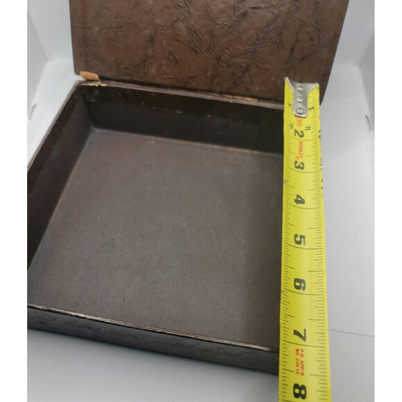 Vintage Antique Early 1900's Pyrography Hanky Vanity Storage GloveBox - Picture 8 of 11